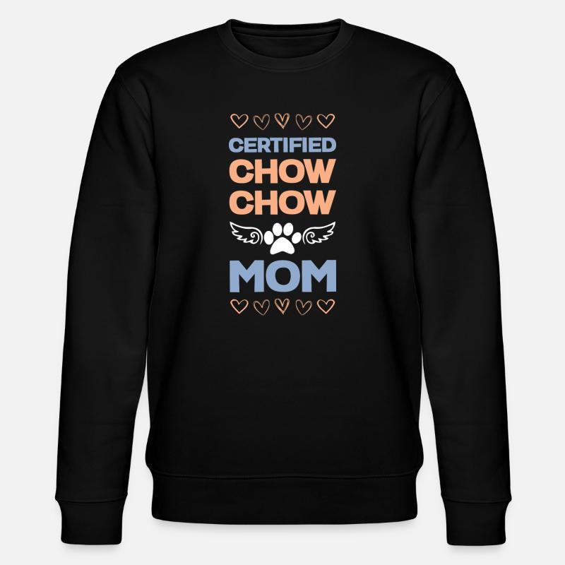 Zertifizierte Chow Chow Mama - Stanley/Stella Unisex Bio-Sweatshirt CHANGER  - Schwarz