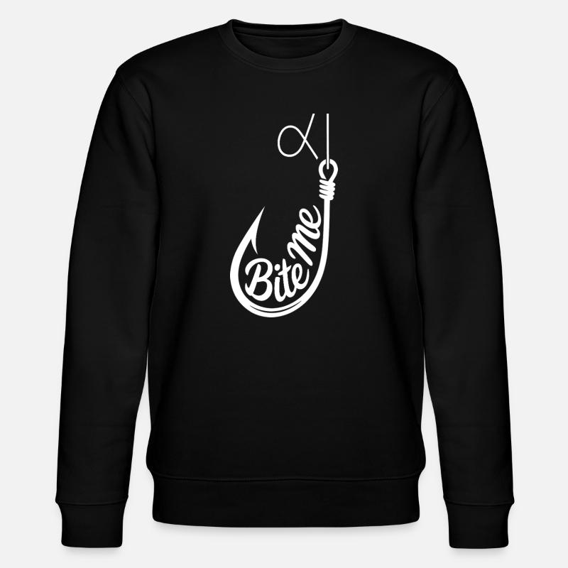 Bite Me Hook Graphic Tee - Stanley/Stella CHANGER Unisex Organic Sweatshirt - black