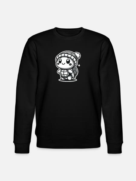Curious Turtle - Hat Explorer - Stanley/Stella CHANGER Unisex Organic Sweatshirt - black