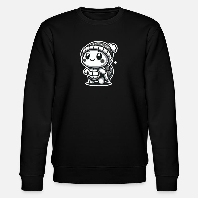 Curious Turtle - Hat Explorer - Stanley/Stella Unisex Bio-Sweatshirt CHANGER  - Schwarz