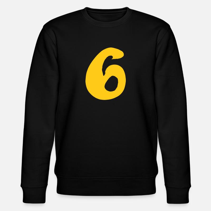 Nummer 6 Handschrift - Stanley/Stella Unisex Bio-Sweatshirt CHANGER  - Schwarz
