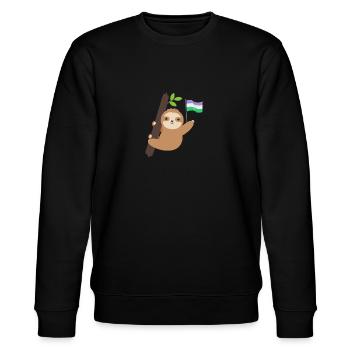 Queer Genderqueer Faultier Tropisches Tier LGBT - Stanley/Stella Unisex Bio-Sweatshirt CHANGER  - Schwarz - Vorne - Nik (191cm) & Marisol (170cm)