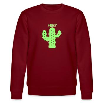 Cactus Hug - Stanley/Stella CHANGER Unisex Organic Sweatshirt - burgundy - Front - Nik (191cm) & Marisol (170cm)