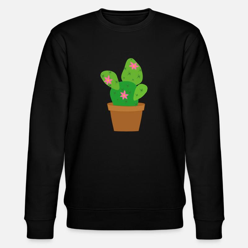 Kaktus - Stanley/Stella Unisex Bio-Sweatshirt CHANGER  - Schwarz