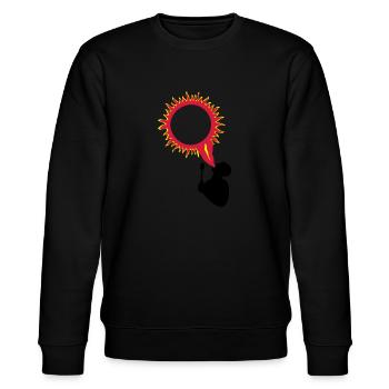 Fire breathing - Stanley/Stella CHANGER Unisex Organic Sweatshirt - black - Front - Nik (191cm) & Marisol (170cm)