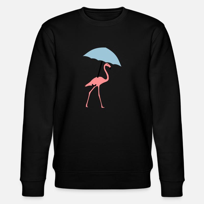 Flamingo, parapluie ou parasol - Sweat bio CHANGER Stanley/Stella Unisexe - noir