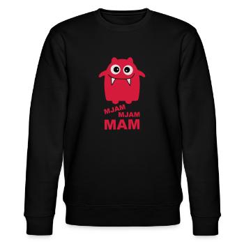 Hunger nach Mama - Stanley/Stella Unisex Bio-Sweatshirt CHANGER  - Schwarz - Vorne - Nik (191cm) & Marisol (170cm)