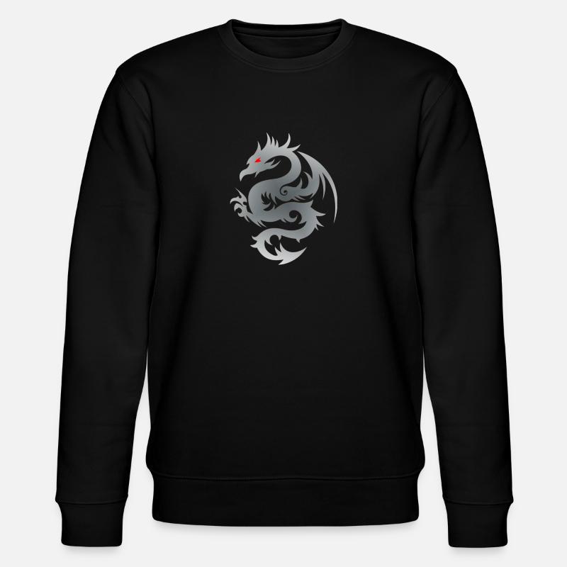 Grauer Drache - Stanley/Stella Unisex Bio-Sweatshirt CHANGER  - Schwarz