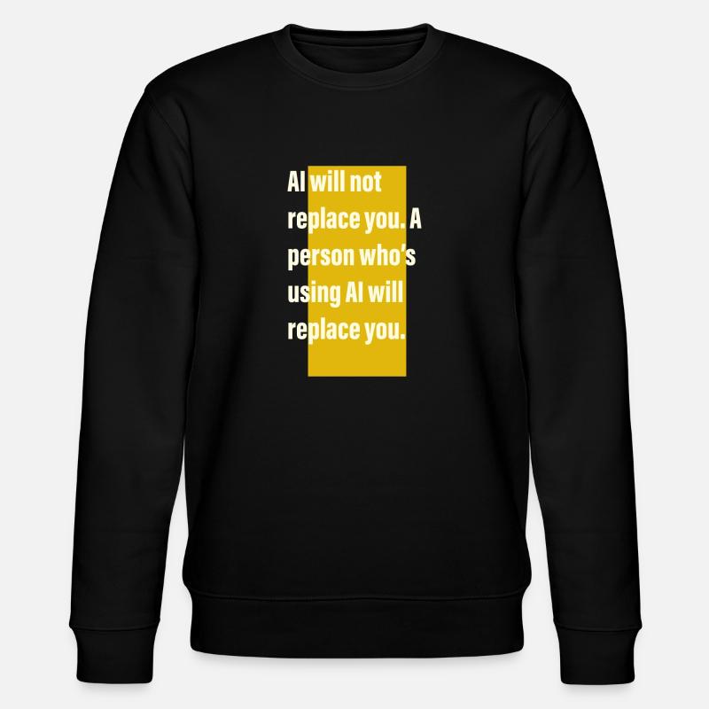 AI ARTIFICIAL INSTELLIGENCE GRAPHIC DESIGNER - Stanley/Stella CHANGER Unisex Organic Sweatshirt - black