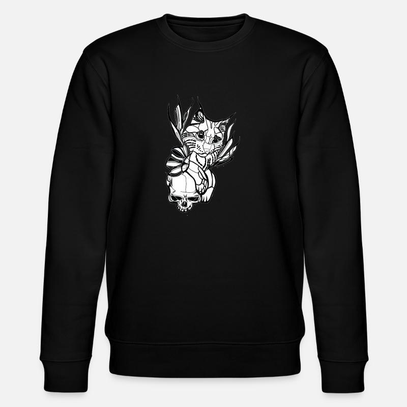 Crâne // Chat - Sweat bio CHANGER Stanley/Stella Unisexe - noir
