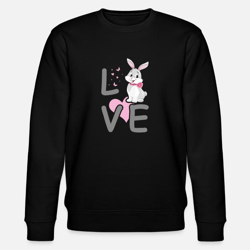 Rabbit lover - Stanley/Stella CHANGER Unisex Organic Sweatshirt - black