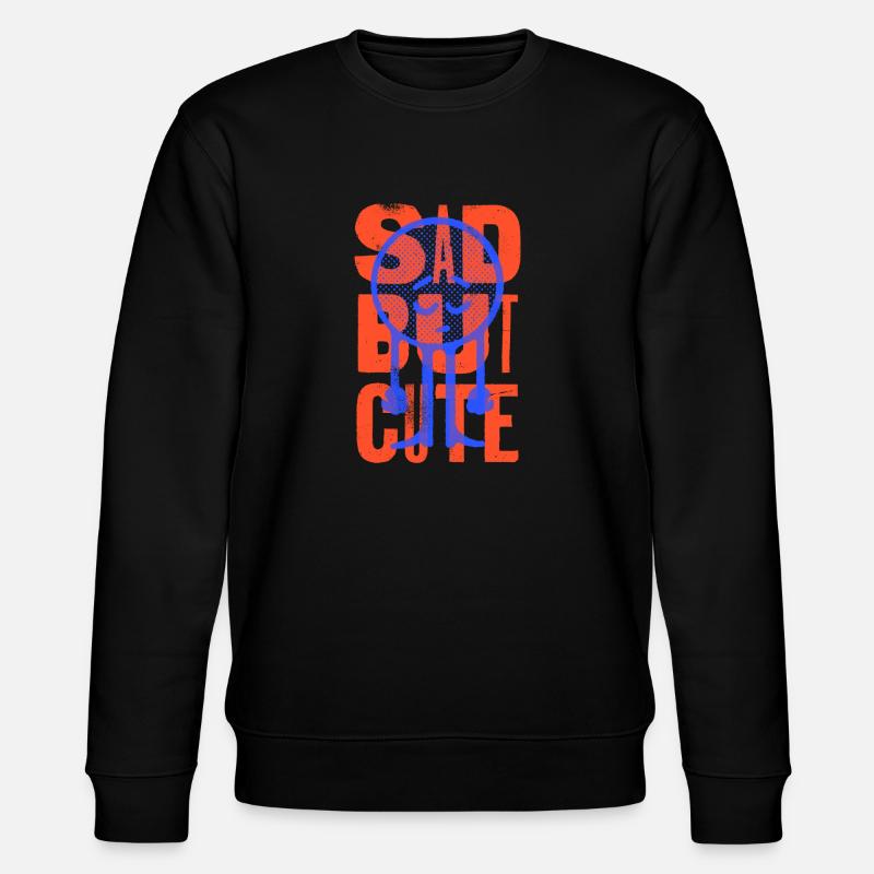 Triste mais mignon, drôle rétro - Sweat bio CHANGER Stanley/Stella Unisexe - noir