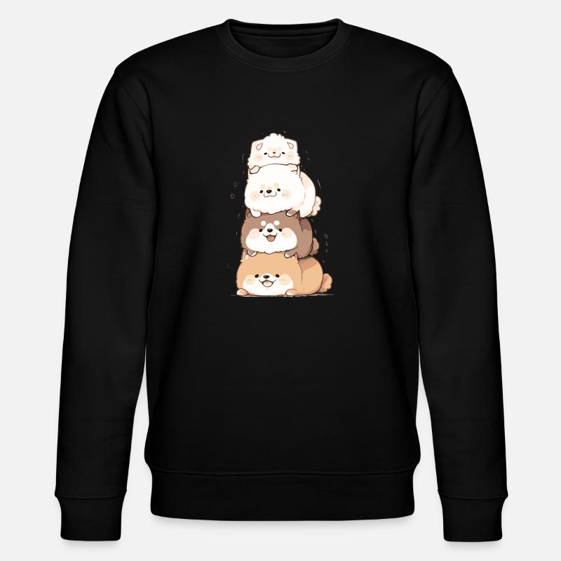 Shiba Pyramide - Stanley/Stella Unisex Bio-Sweatshirt CHANGER  - Schwarz