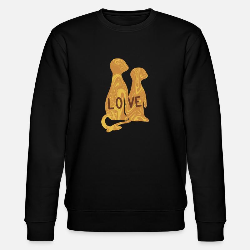 Liebe Erdmännchen - Stanley/Stella Unisex Bio-Sweatshirt CHANGER  - Schwarz