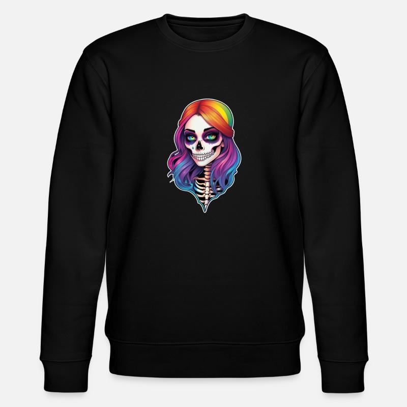 Halloween - Rock & Regenbogen - Stanley/Stella Unisex Bio-Sweatshirt CHANGER  - Schwarz