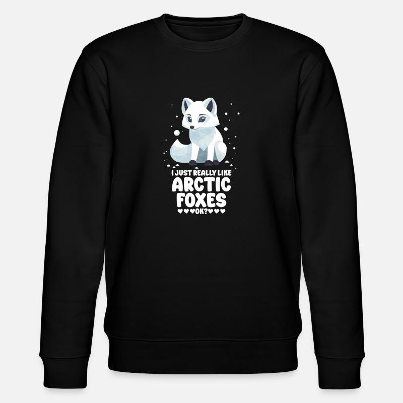 Niedliches Polarfuchs-Geschenk - Stanley/Stella Unisex Bio-Sweatshirt CHANGER  - Schwarz