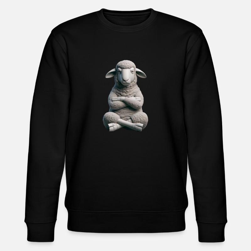 Schaf grimmig 3 - Stanley/Stella Unisex Bio-Sweatshirt CHANGER  - Schwarz
