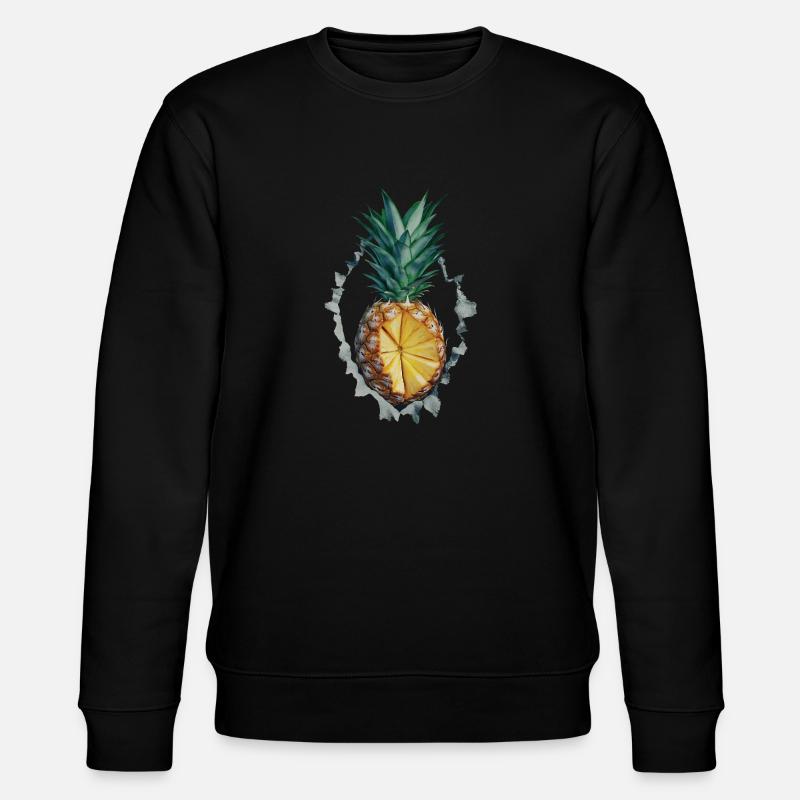 Ananas - Stanley/Stella Unisex Bio-Sweatshirt CHANGER  - Schwarz
