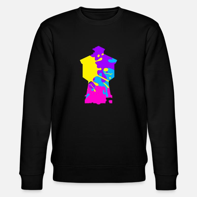 Wasserturm Langeoog bunt - Stanley/Stella Unisex Bio-Sweatshirt CHANGER  - Schwarz
