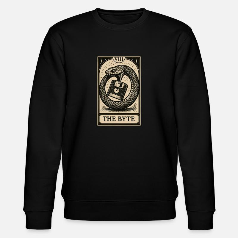 Data Hoarding Tarot – The Byte - Stanley/Stella CHANGER Unisex Organic Sweatshirt - black