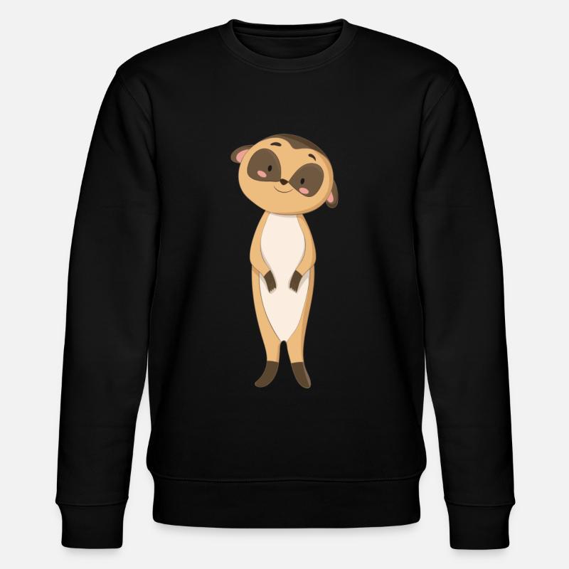 Erdmännchen Mangust - Stanley/Stella Unisex Bio-Sweatshirt CHANGER  - Schwarz