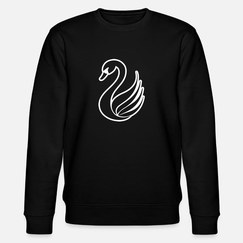 Schwan Schwäne - Stanley/Stella Unisex Bio-Sweatshirt CHANGER  - Schwarz