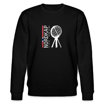 Nordkap Norway Norwegen AM ENDE DER WELT - Stanley/Stella Unisex Bio-Sweatshirt CHANGER  - Schwarz - Vorne - Nik (191cm) & Marisol (170cm)