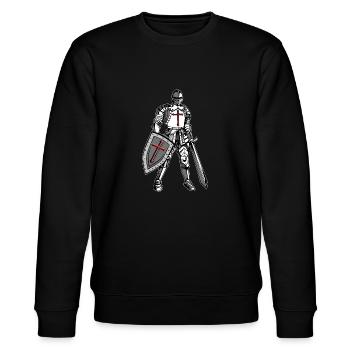 Tempelritter Ritter Mittelalter Templer - Stanley/Stella Unisex Bio-Sweatshirt CHANGER  - Schwarz - Vorne - Nik (191cm) & Marisol (170cm)