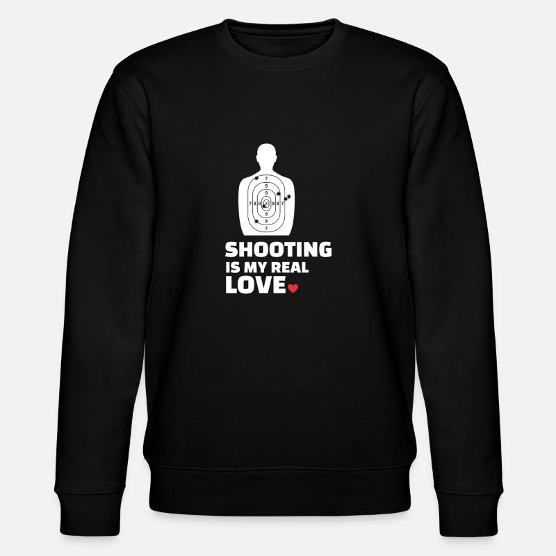 Ich liebe Schießen - Stanley/Stella Unisex Bio-Sweatshirt CHANGER - Schwarz
