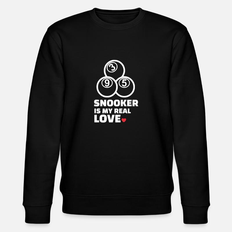 Ich Liebe Billard - Stanley/Stella Unisex Bio-Sweatshirt CHANGER  - Schwarz