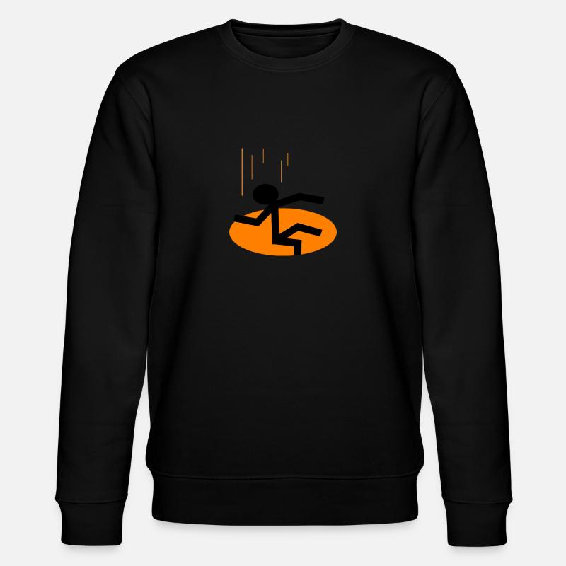Stickman tombe dans le trou - Sweat bio CHANGER Stanley/Stella Unisexe - noir