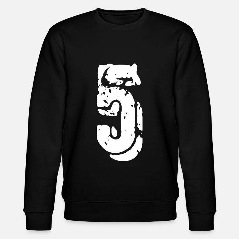 Maillot numéro 5 - Sweat bio CHANGER Stanley/Stella Unisexe - noir