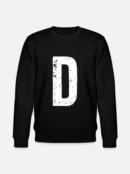 D Letter - Stanley/Stella CHANGER Unisex Organic Sweatshirt - black