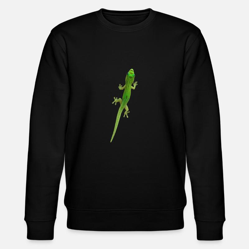 Grüner Gecko - Stanley/Stella Unisex Bio-Sweatshirt CHANGER  - Schwarz
