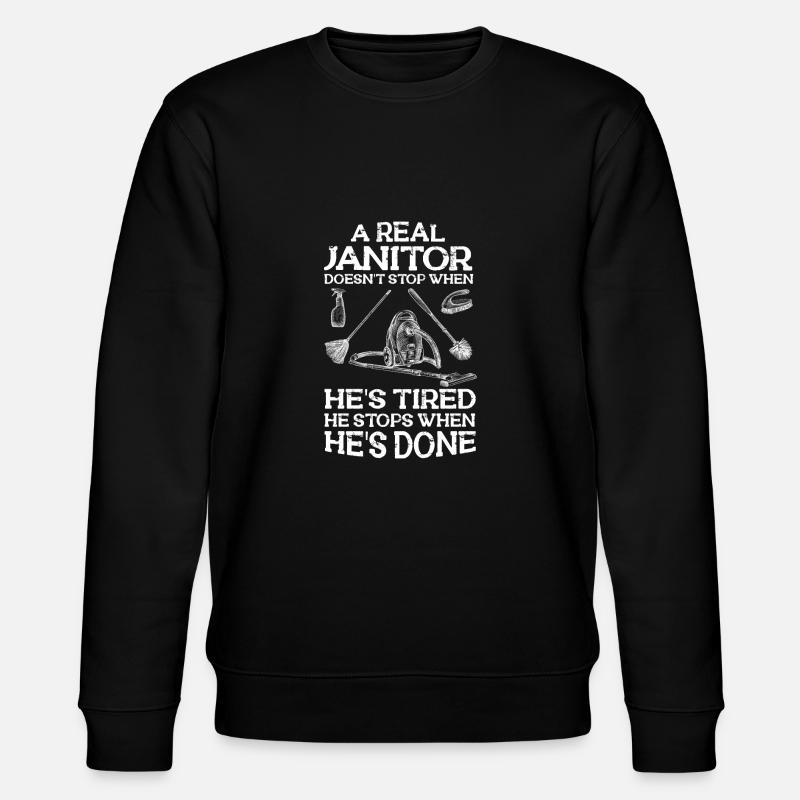 Putzfrau Spruch Reinigungskraft Putzfee - Stanley/Stella Unisex Bio-Sweatshirt CHANGER - Schwarz
