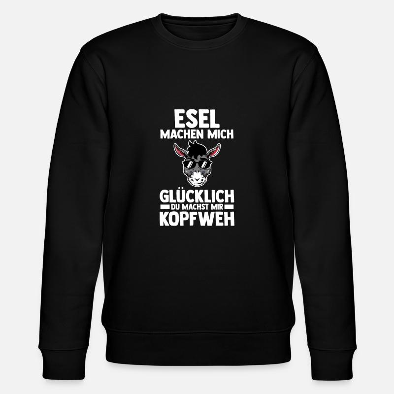 Esel - Stanley/Stella Unisex Bio-Sweatshirt CHANGER  - Schwarz
