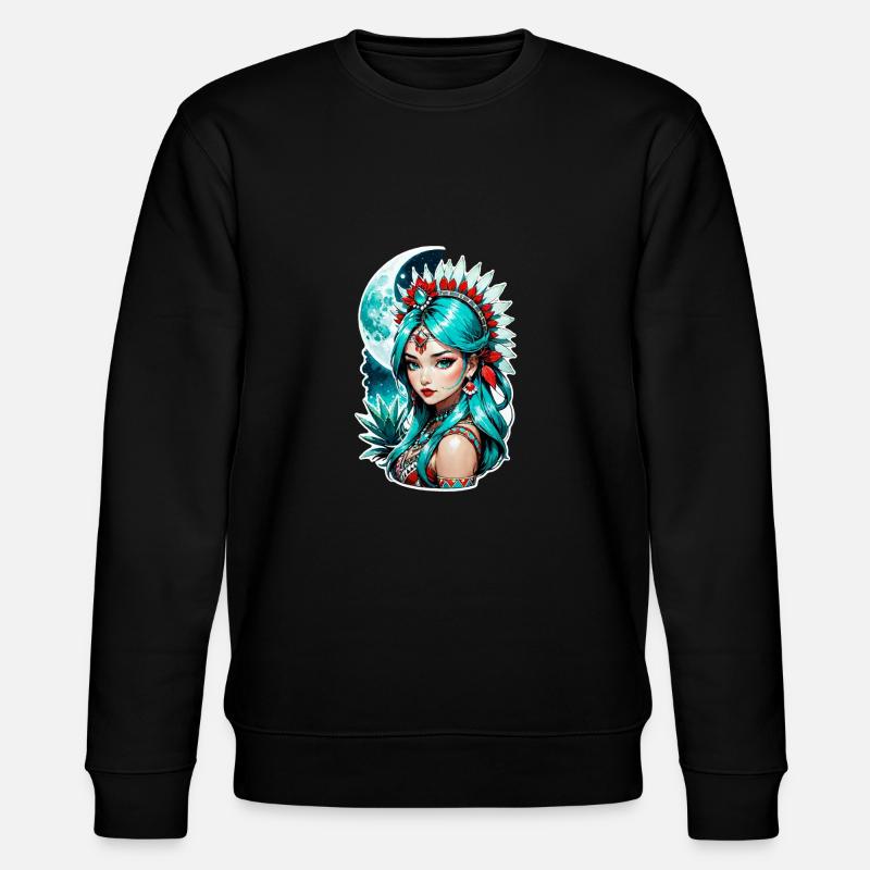Indian Princess - Aztek - Stanley/Stella CHANGER Unisex Organic Sweatshirt - black