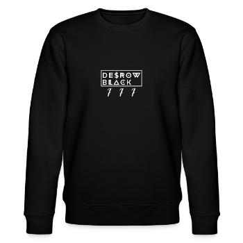 Desrow Black 777 logo Weiß - Stanley/Stella Unisex Bio-Sweatshirt CHANGER  - Schwarz - Vorne - Nik (191cm) & Marisol (170cm)