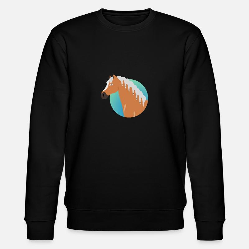 Pferde - Stanley/Stella Unisex Bio-Sweatshirt CHANGER  - Schwarz
