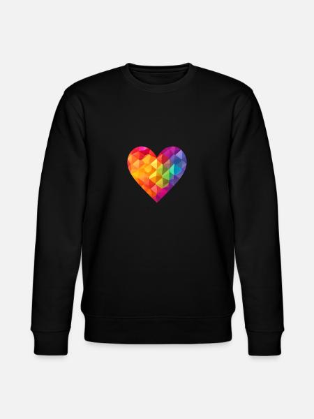 LGBTQIA+ Heart, Love & Support - Stanley/Stella CHANGER Unisex Organic Sweatshirt - black