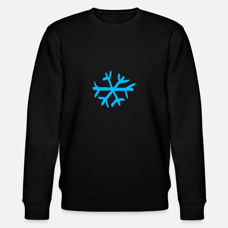 Blue snowflake - Stanley/Stella CHANGER Unisex Organic Sweatshirt - black