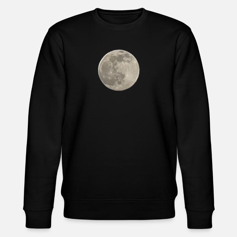 Vollmond Silhouette - Stanley/Stella Unisex Bio-Sweatshirt CHANGER  - Schwarz