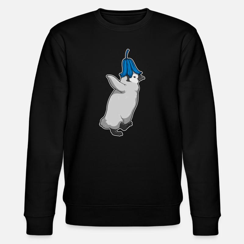 Pinguin Glockenblume Blumen - Stanley/Stella Unisex Bio-Sweatshirt CHANGER  - Schwarz