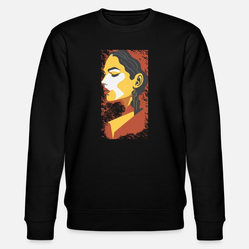 Geometrisches Sommerporträt - Stanley/Stella Unisex Bio-Sweatshirt CHANGER  - Schwarz