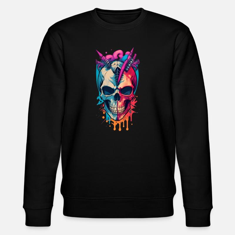 Totenkopf - Stanley/Stella Unisex Bio-Sweatshirt CHANGER  - Schwarz