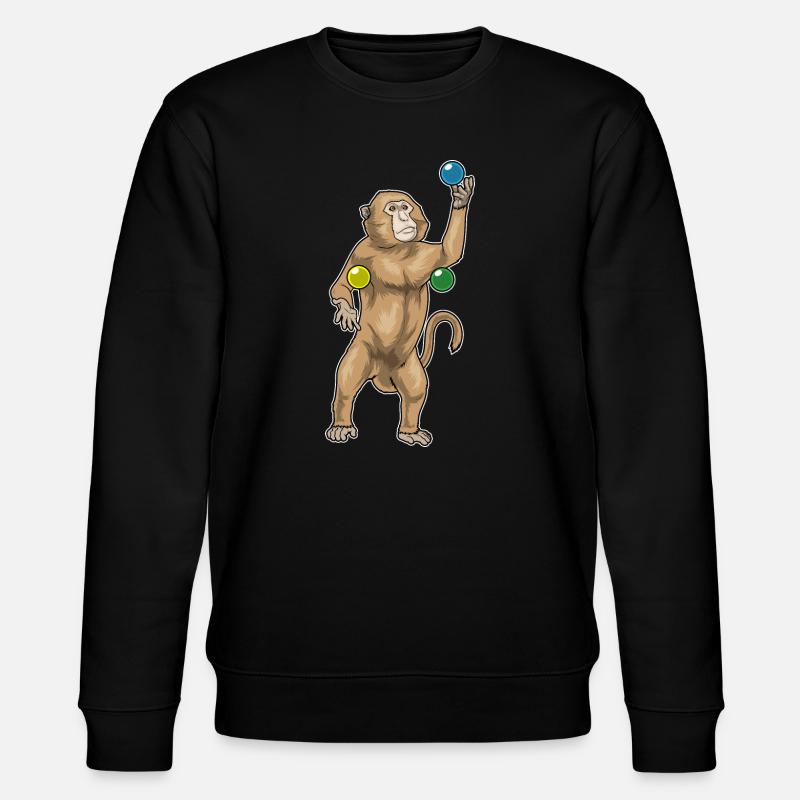 Singe jongleur jongleur - Sweat bio CHANGER Stanley/Stella Unisexe - noir