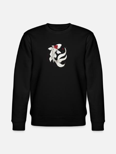 Elegant Koi Fish Illustration - Stanley/Stella CHANGER Unisex Organic Sweatshirt - black