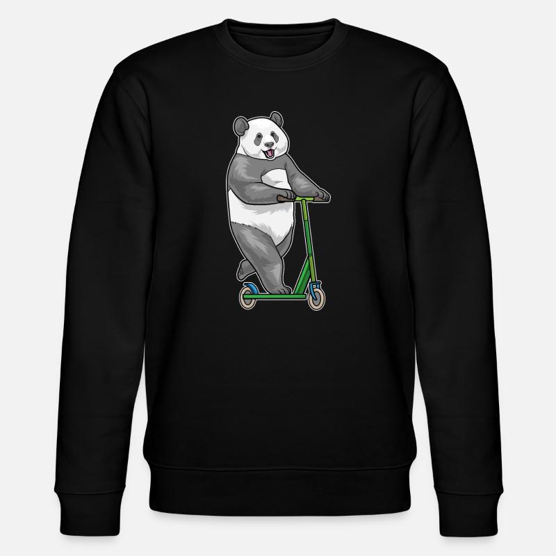 Panda Tretroller - Stanley/Stella Unisex Bio-Sweatshirt CHANGER - Schwarz