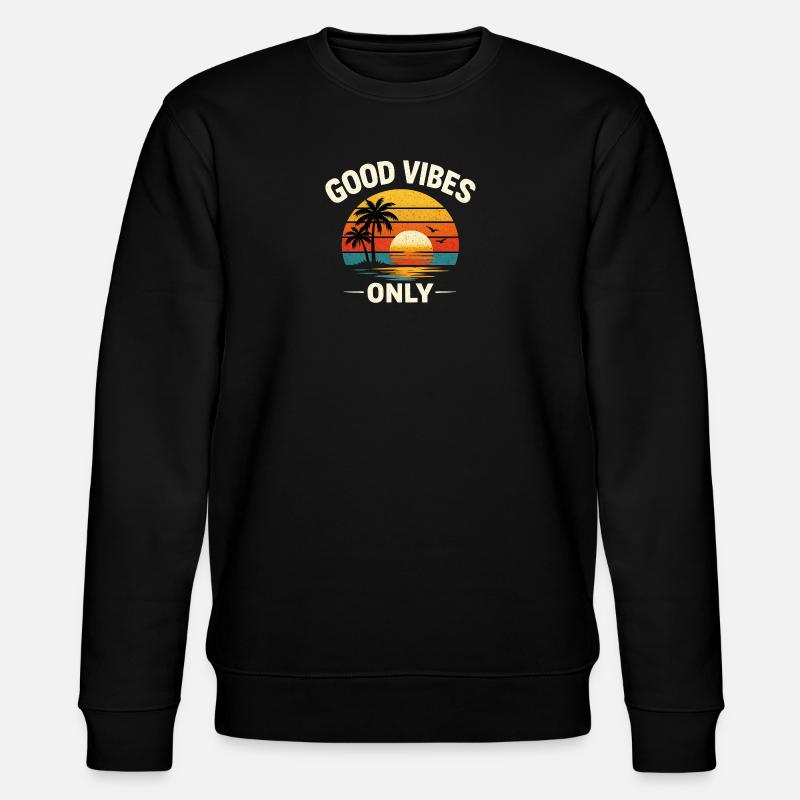 Palmiers au coucher du soleil - Sweat bio CHANGER Stanley/Stella Unisexe - noir