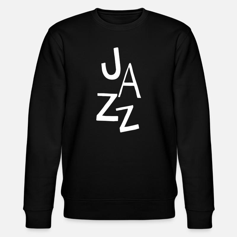 Jazz Typography design - Stanley/Stella CHANGER Unisex Organic Sweatshirt - black